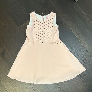 Zoe Ltd size 6X Girls Blush Pink Studded Fit-and-Flare Dress